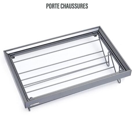 Porte Chaussures Coulissant Premium – Grille Métallique