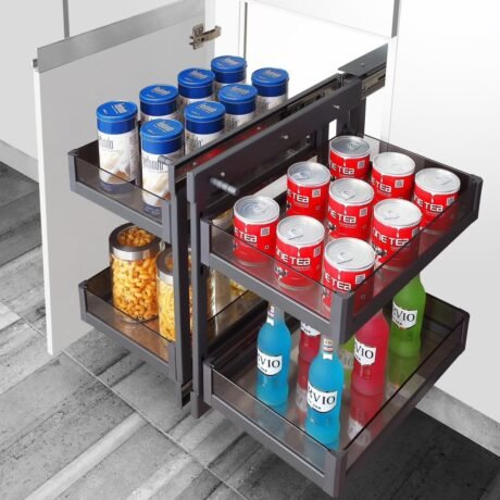 Organisateur de Rangement Coulissant pour Placard à Plusieurs Niveaux