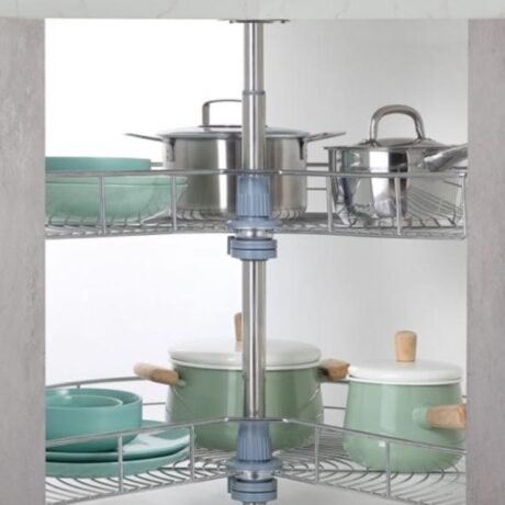 Organisateur d’angle rotatif à étagères pour cuisine 80CM